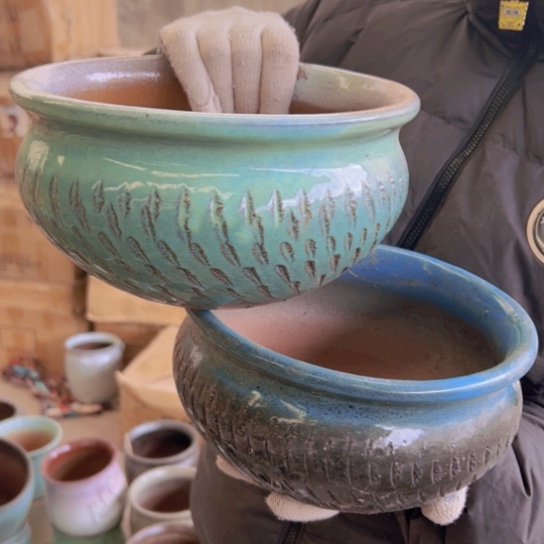 紫砂花盆高12口22————-