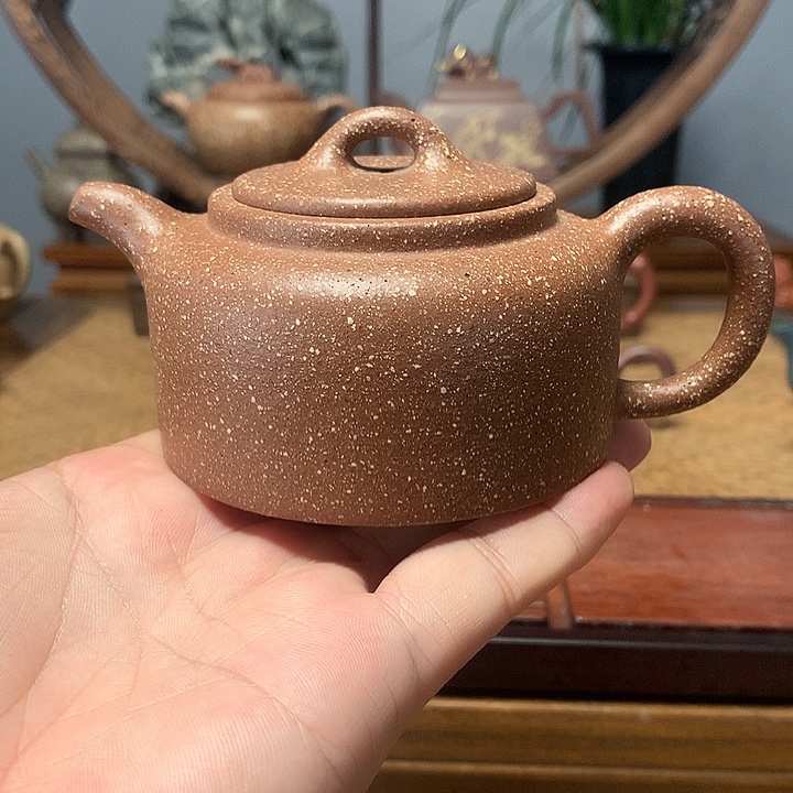 茶壶紫砂16目豆红段井栏