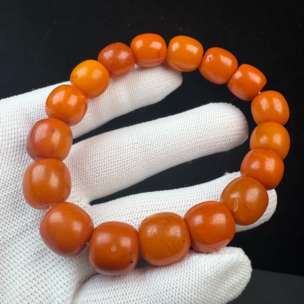 D6782天然蜜蜡 特价手串 12+mm支持复检