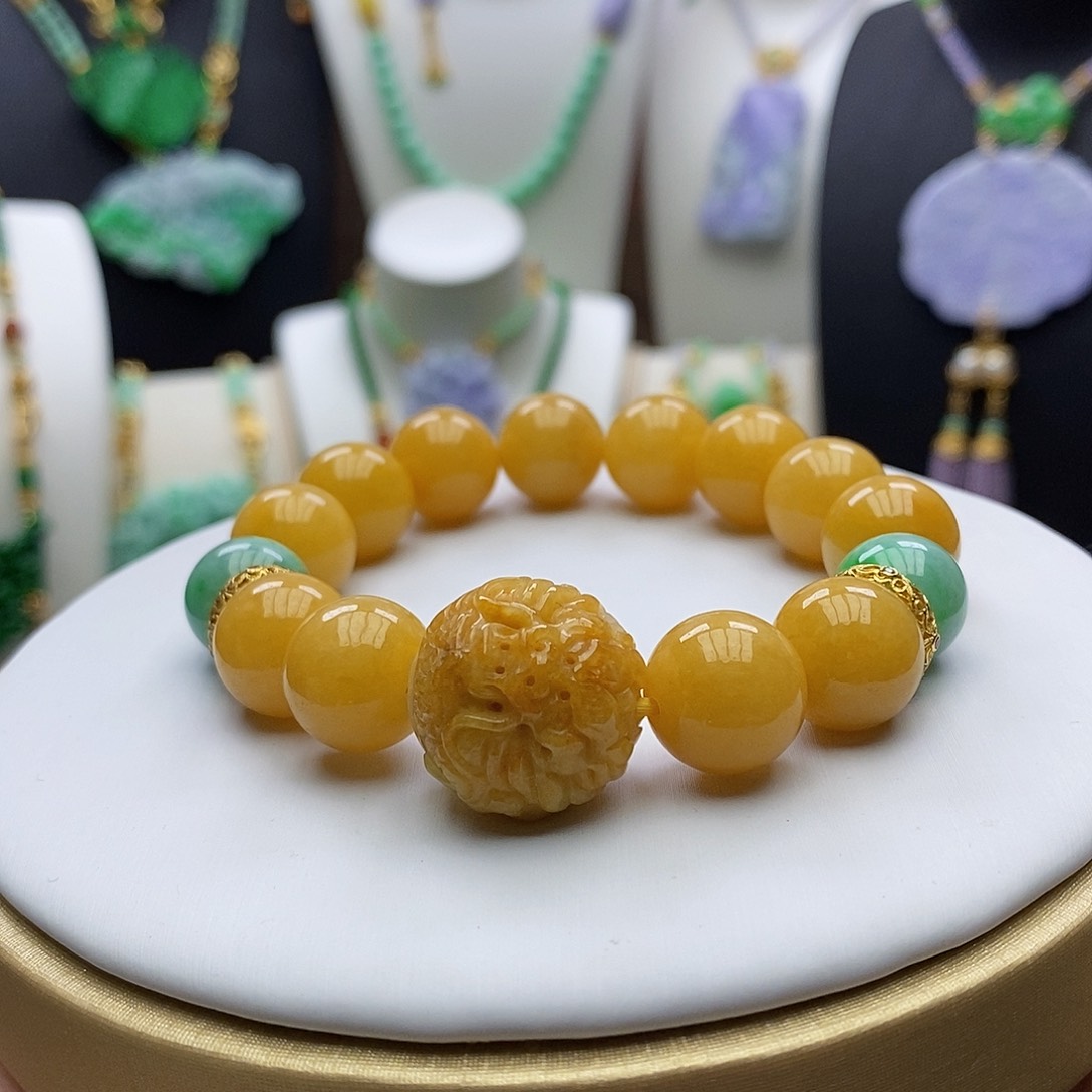 翡翠手链未镶嵌天然