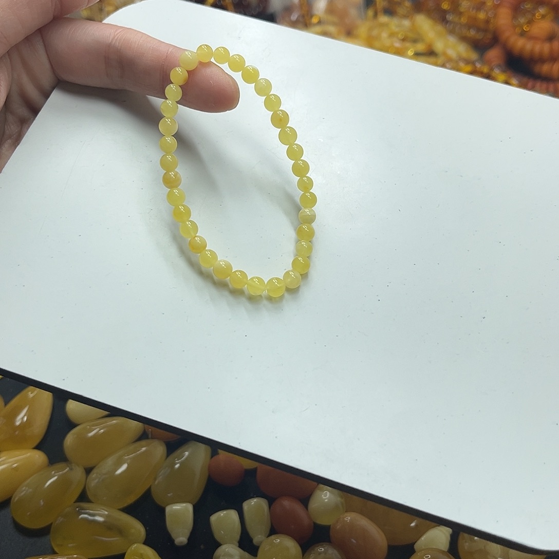 琥珀未镶嵌手串蜜蜡手串