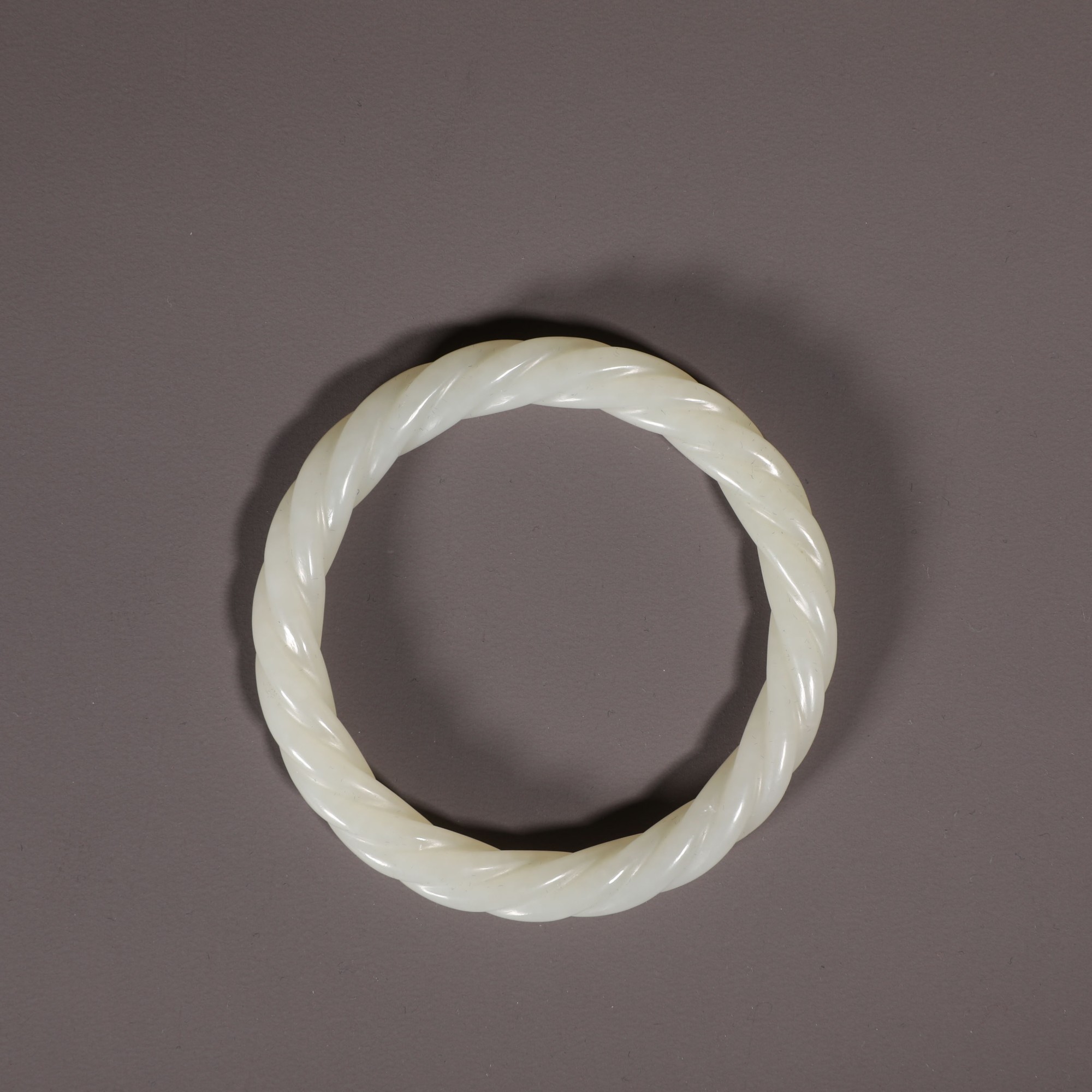 LOT021216 清 白玉绳纹手镯