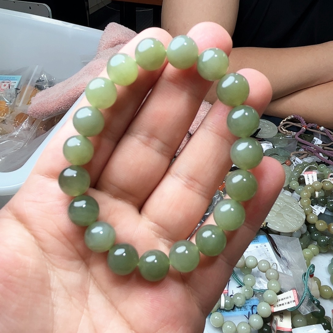 和田玉未镶嵌手链59