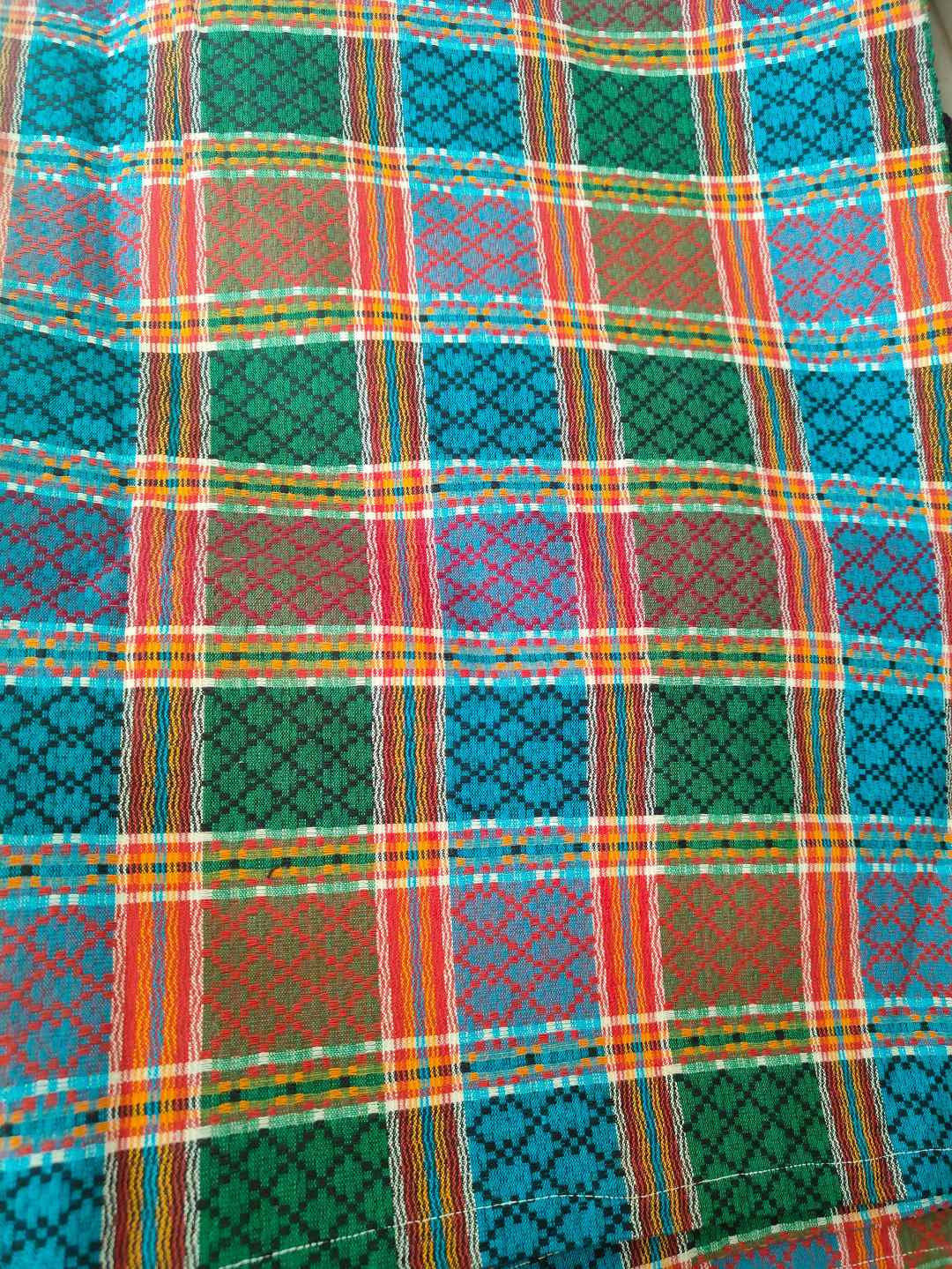 纯棉手工纺织老粗布布料格子清仓处理全棉布头