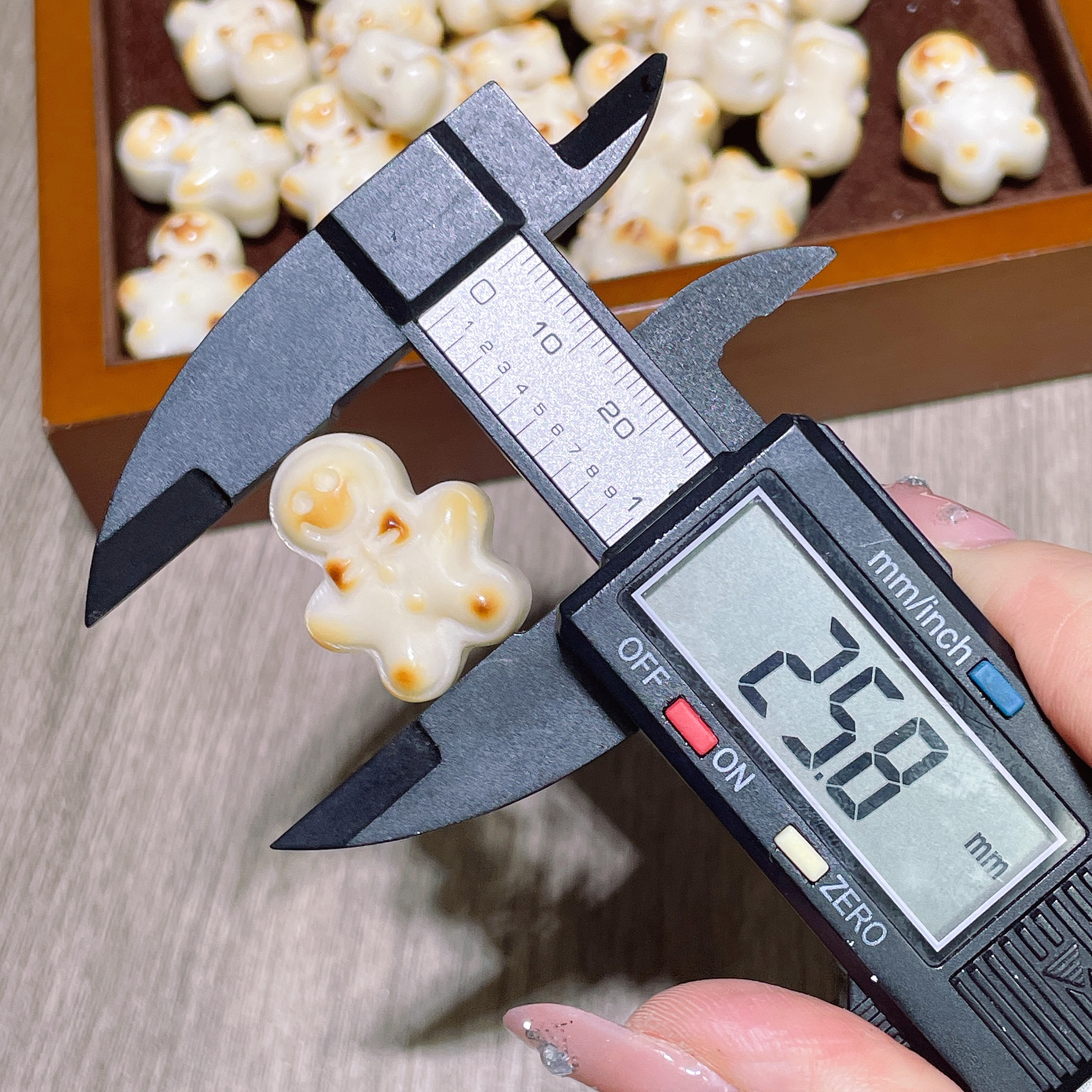 牙果炭烧姜饼人散珠可diy雕刻文玩盘玩手串