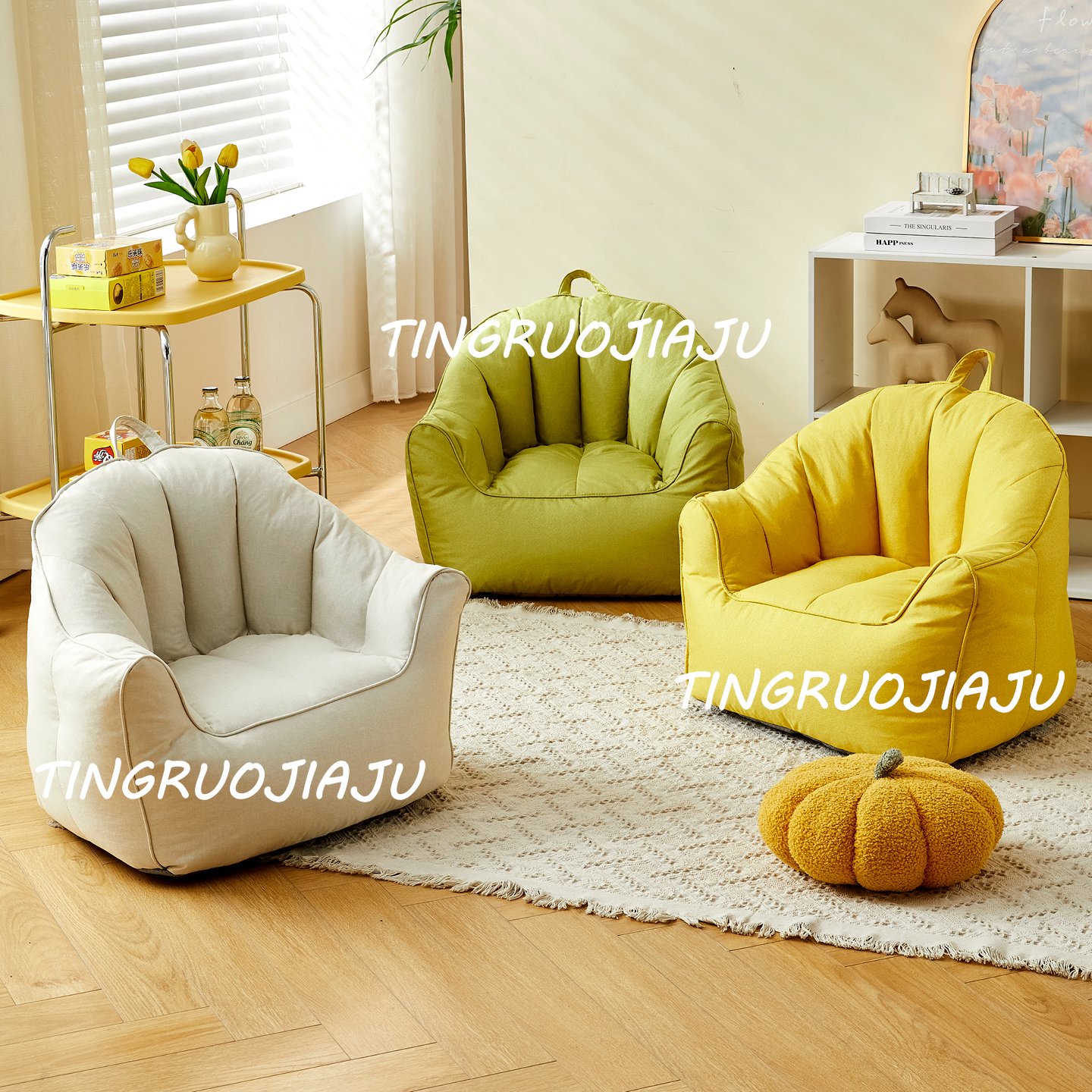 儿童南瓜糯米沙发宝宝简约多巴胺沙发幼儿园男女孩小孩椅可爱沙发