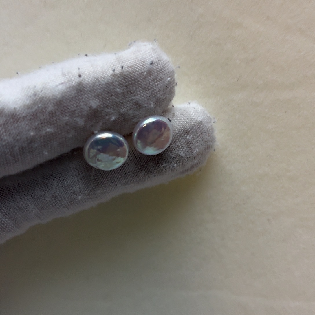 淡水珍珠耳饰银S925镶嵌