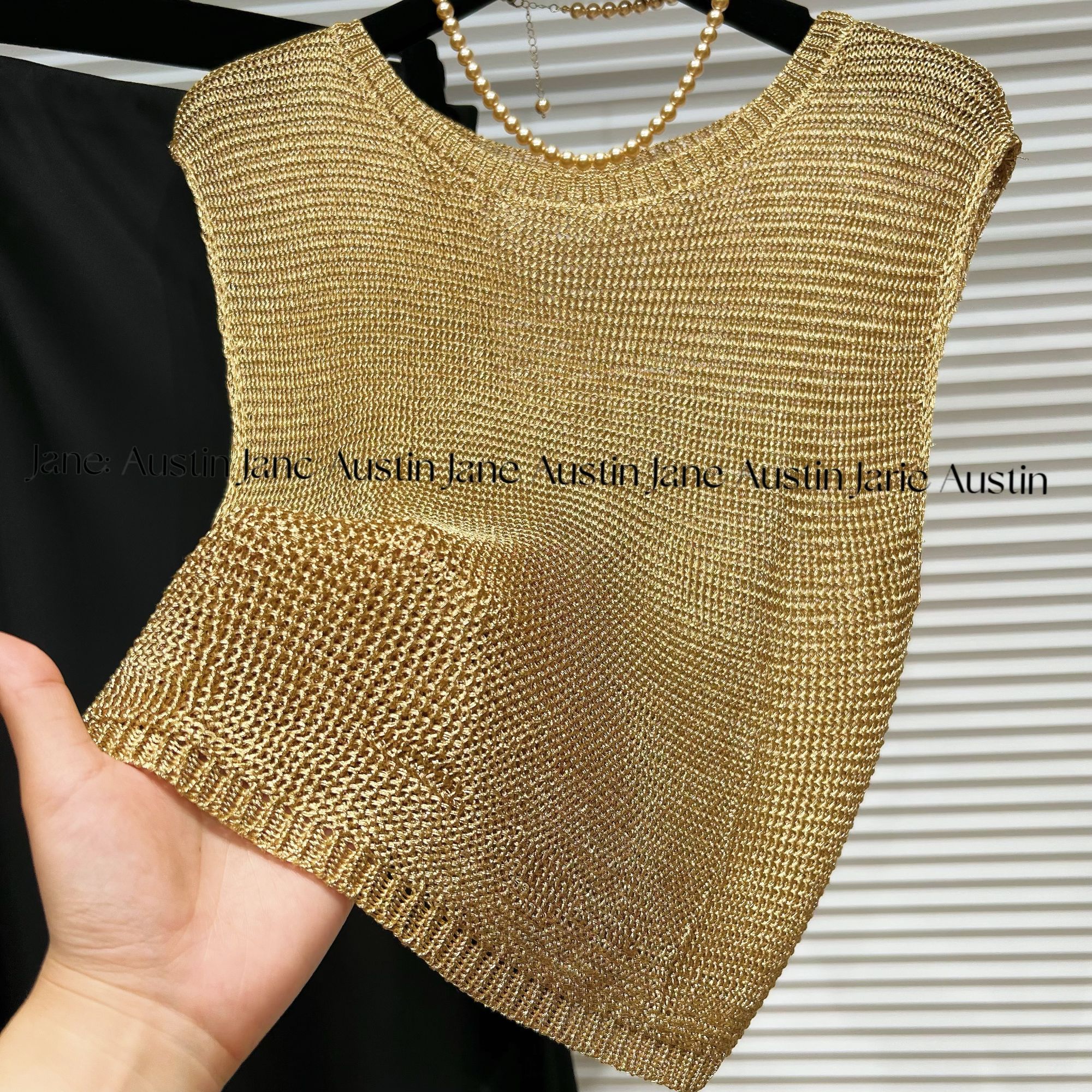 Jane Austin (金缕衣2)2025轻奢时尚宽松塑身气质上衣