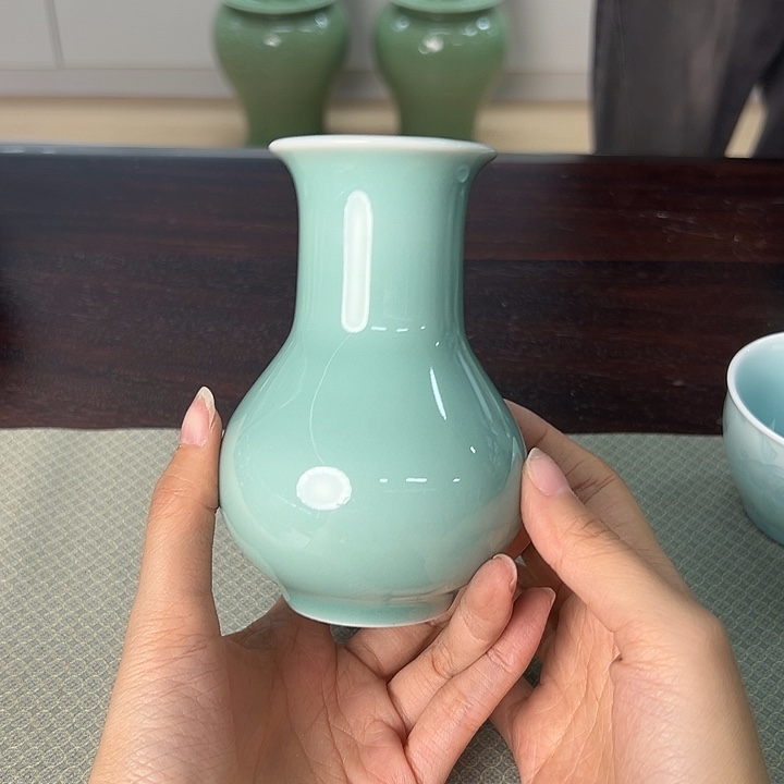 龙泉云间青瓷小米茶器