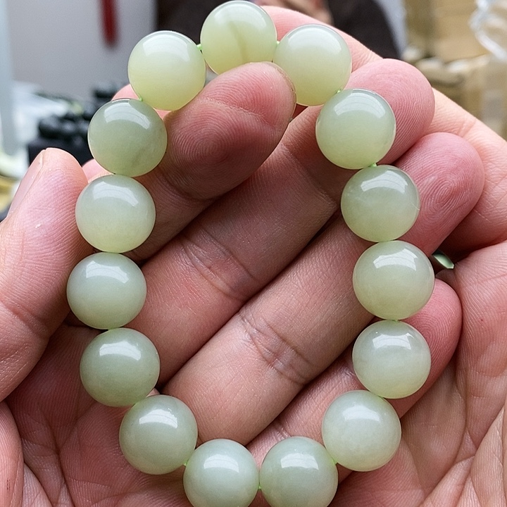 【闪购商品】未镶嵌手链和田玉14青花