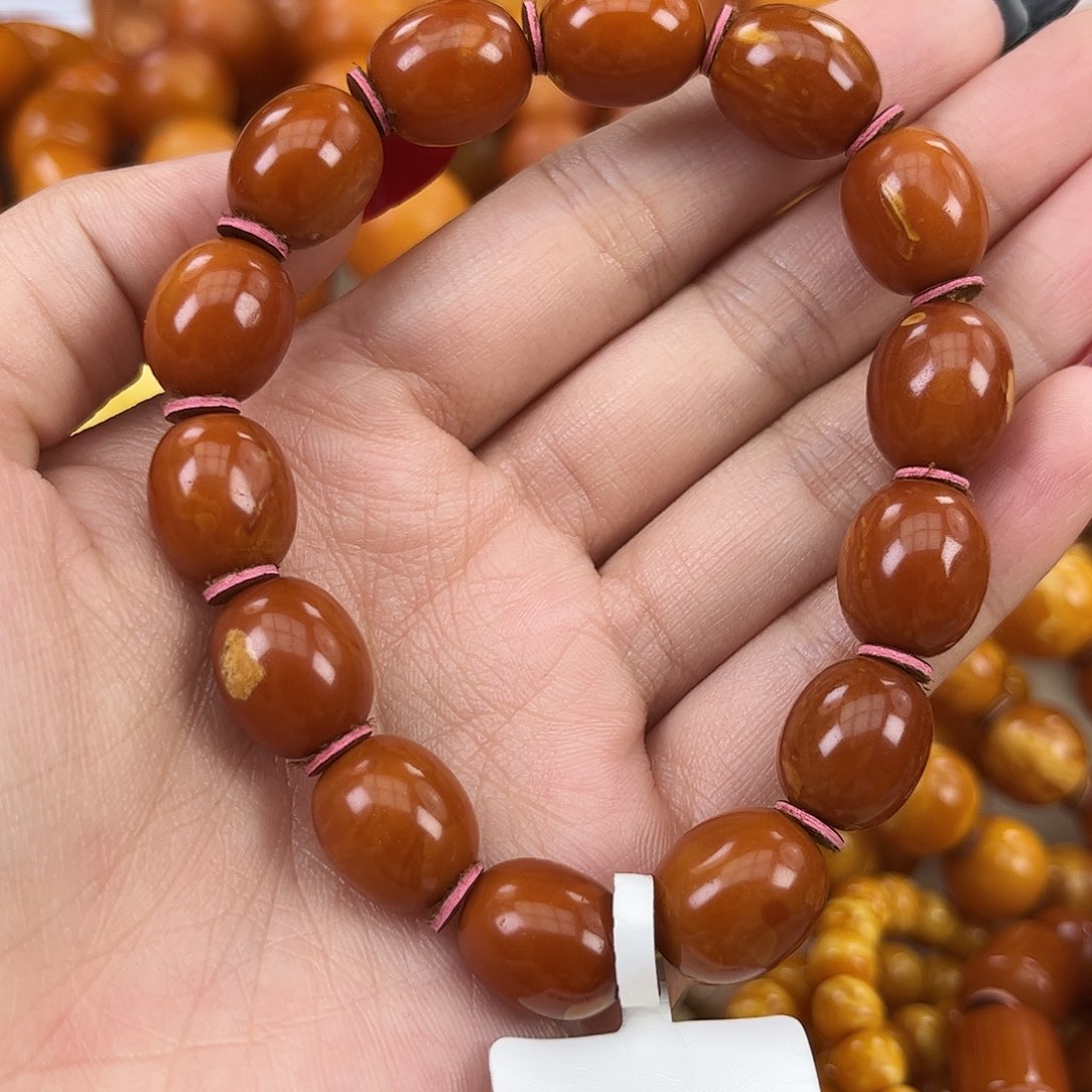 琥珀颈饰未镶嵌蜜蜡