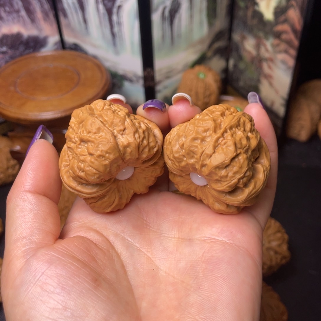 文玩核桃把件42蛤蟆头