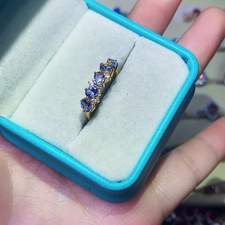 坦桑石戒指银S925镶嵌