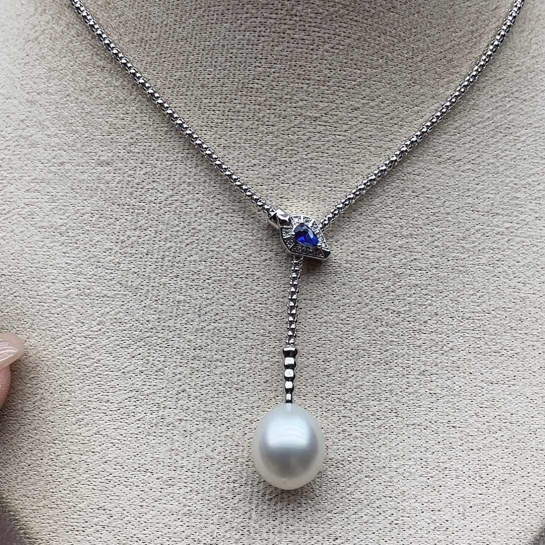 套链131银S925镶嵌海水珍珠