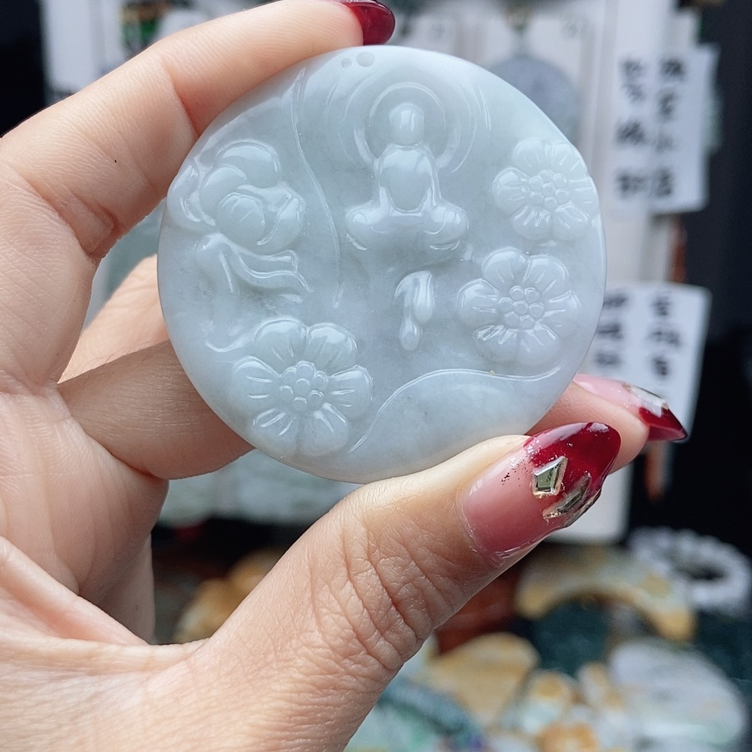 翡翠颈饰14K金镶嵌翡翠