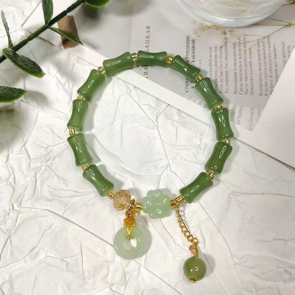 AM0001国风竹节DIY平安扣手串