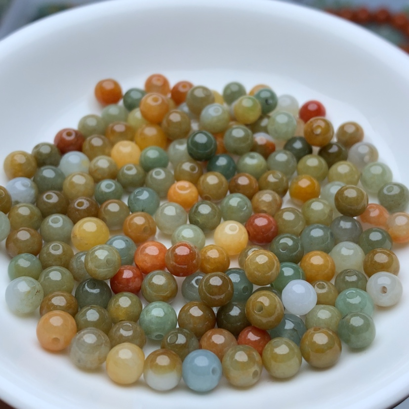 【闪购商品】翡翠手链未镶嵌卡6鸳鸯多宝50颗