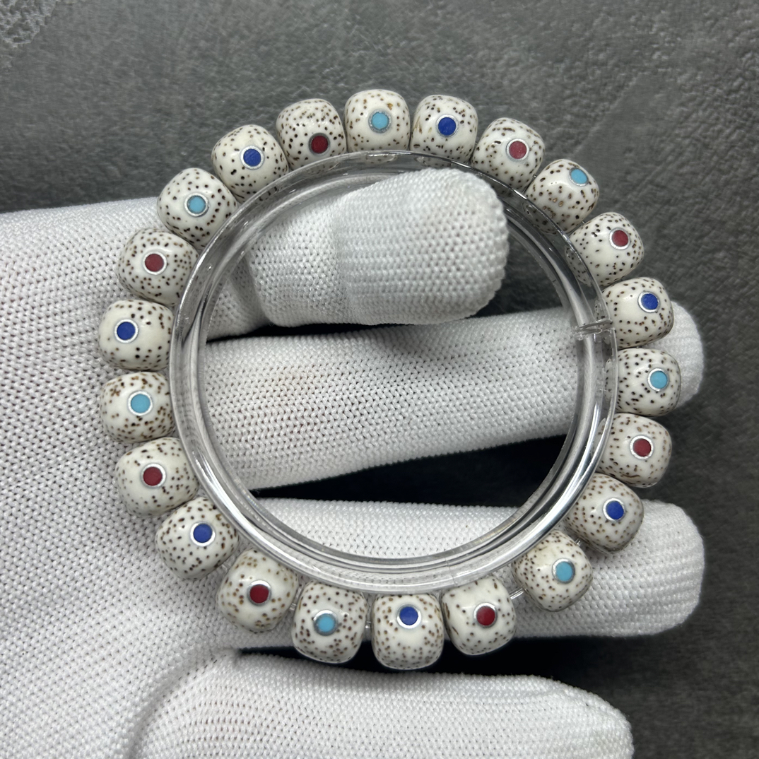 星月菩提手串 （原生态，镶嵌多宝）尺寸10左右