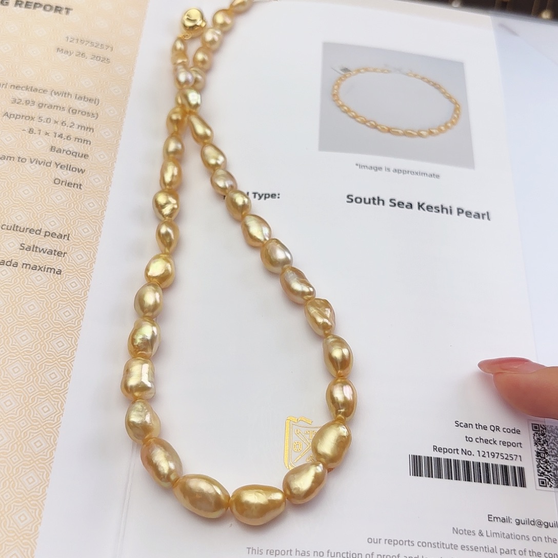 银S925镶嵌海水珍珠颈饰