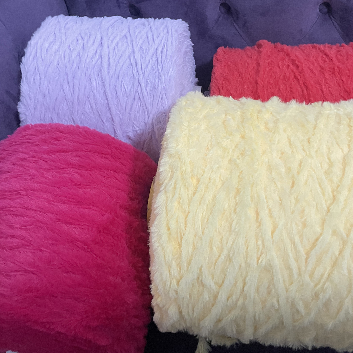 1斤500克三筋皮草线裘皮绒毛线团手工编织毛线围巾帽子毛衣不掉毛