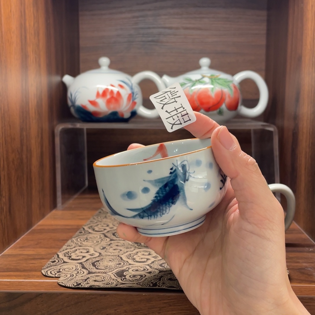 微瑕釉下彩纯手绘