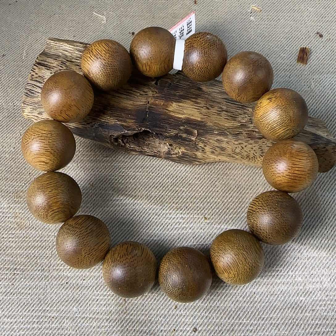 沉香沉香碎屑勾丝➕白棋金丝油16圆珠单圈沉40克