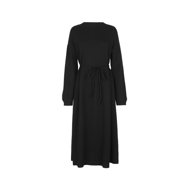 圣迪奥女装时尚气质圆领轻奢设计师百搭连衣裙S244Z3513