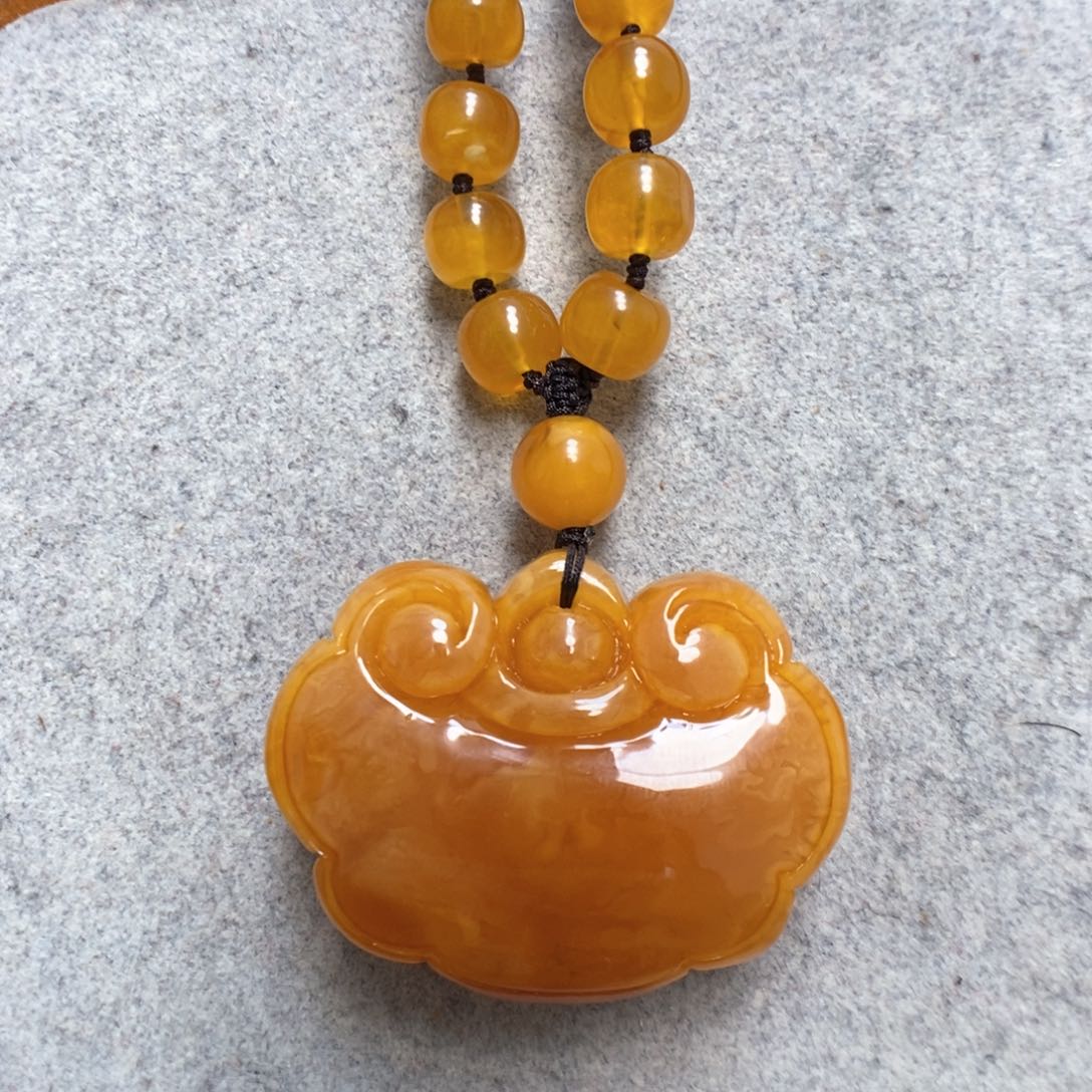 蜜蜡项链未镶嵌蜜蜡吊坠