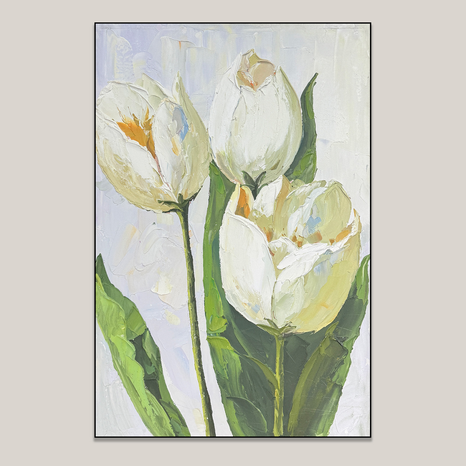 郁金花香原创纯北欧轻奢轻厚肌理抽象客厅沙发背景墙装饰手绘油画