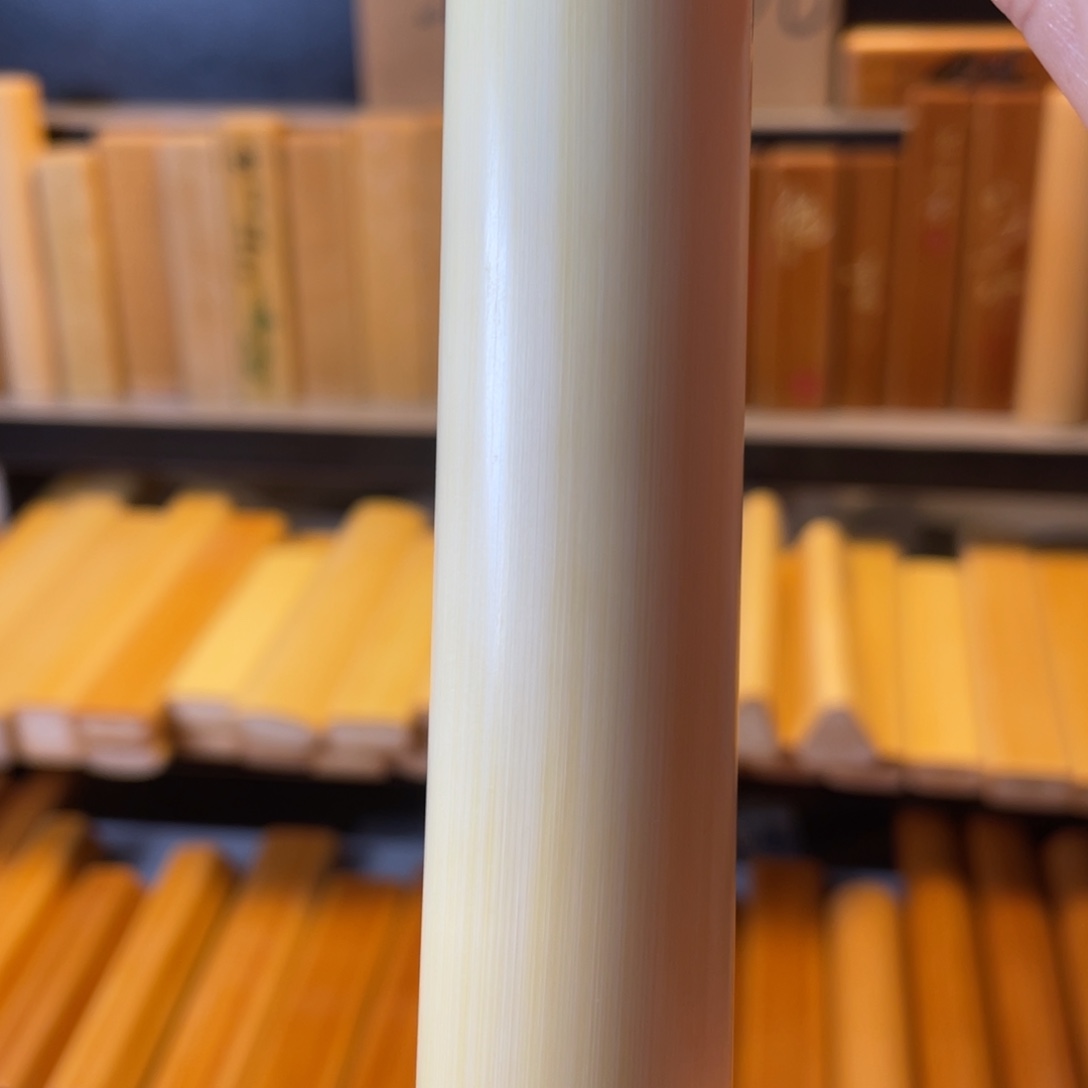 手工实心玉竹手把件