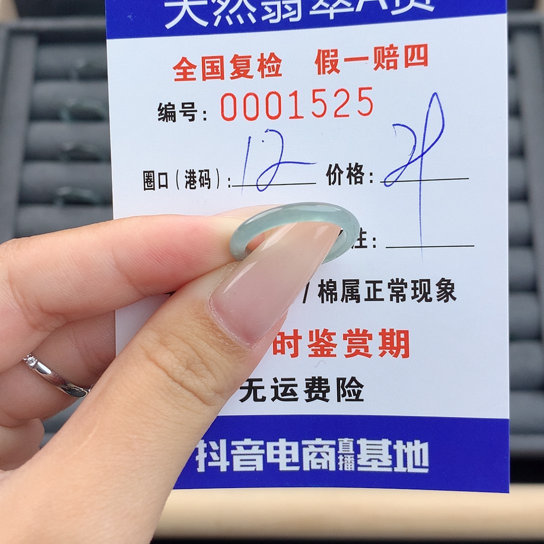 翡翠戒指未镶嵌     1525