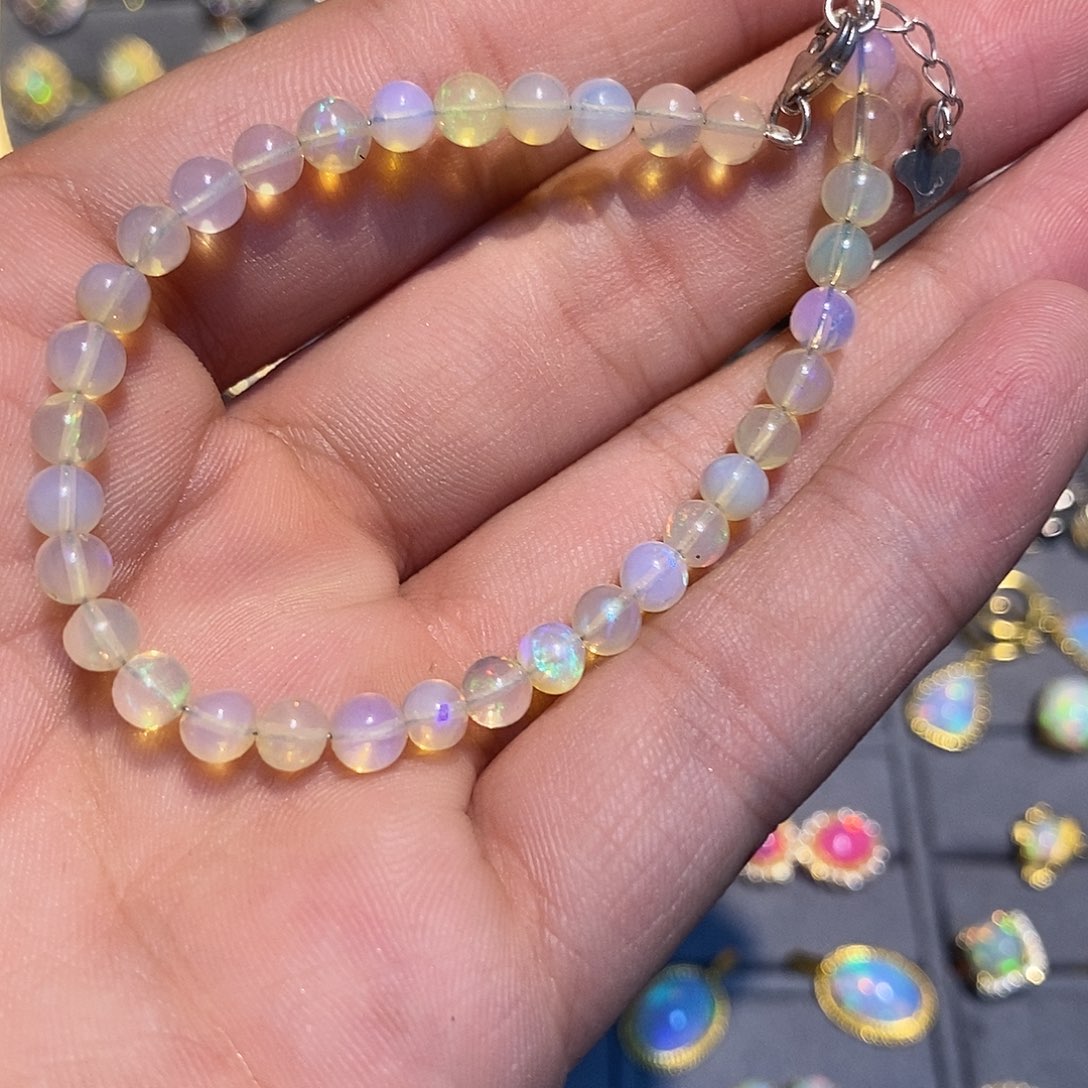 欧泊欧泊手链银S925镶嵌