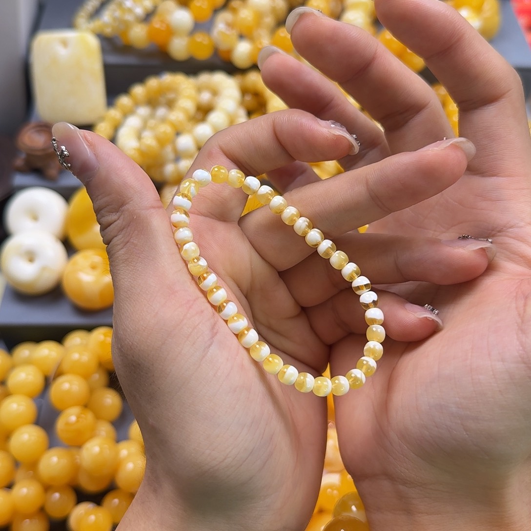 琥珀珠宝奇石未镶嵌5mm