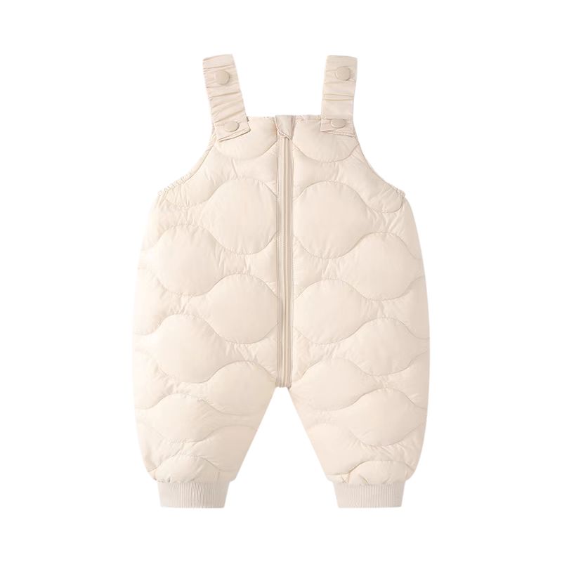 加棉加厚冬季婴幼儿连体衣婴儿外出服绗棉宝宝葫芦背带裤