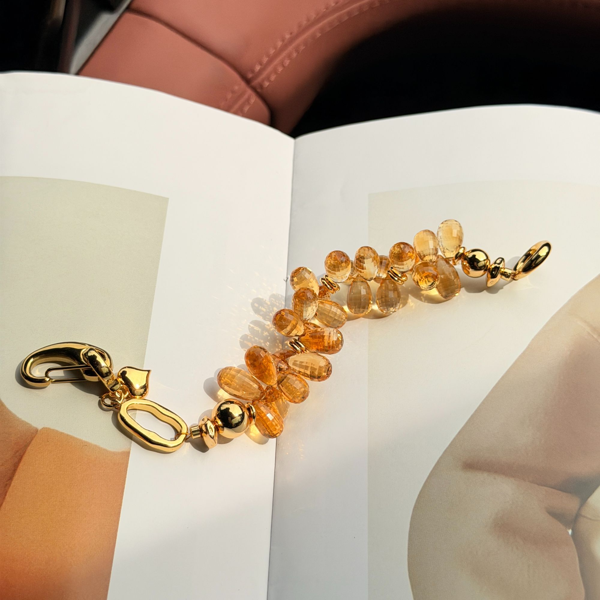 BEREAL彼悦·十万粉限定款·【甜橘糖心】纯净体黄水晶手串