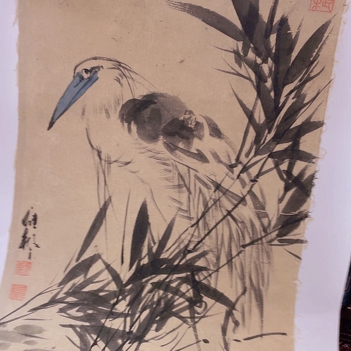 国画宋庄的一位朋友在家中的