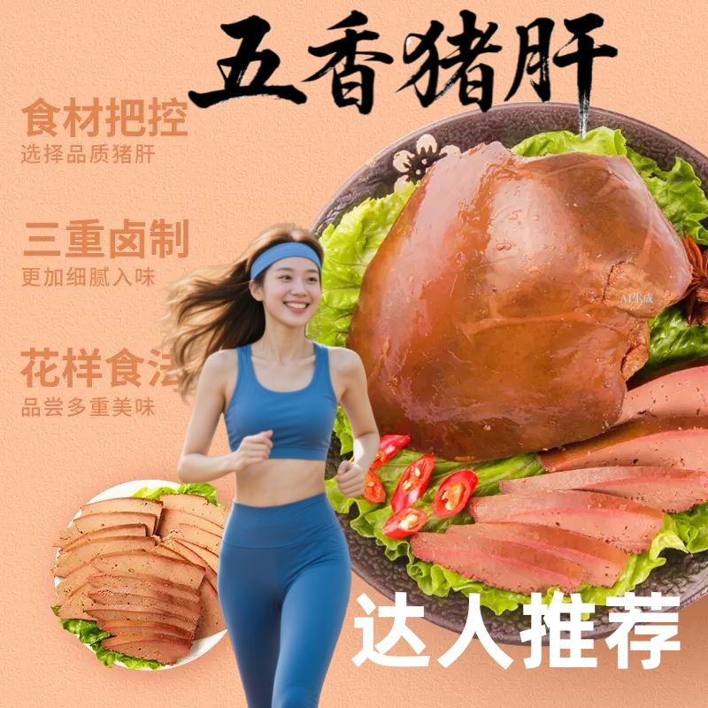 开袋即食卤猪肝卤香猪肝熟食开袋即食美味健康营养下酒菜五香