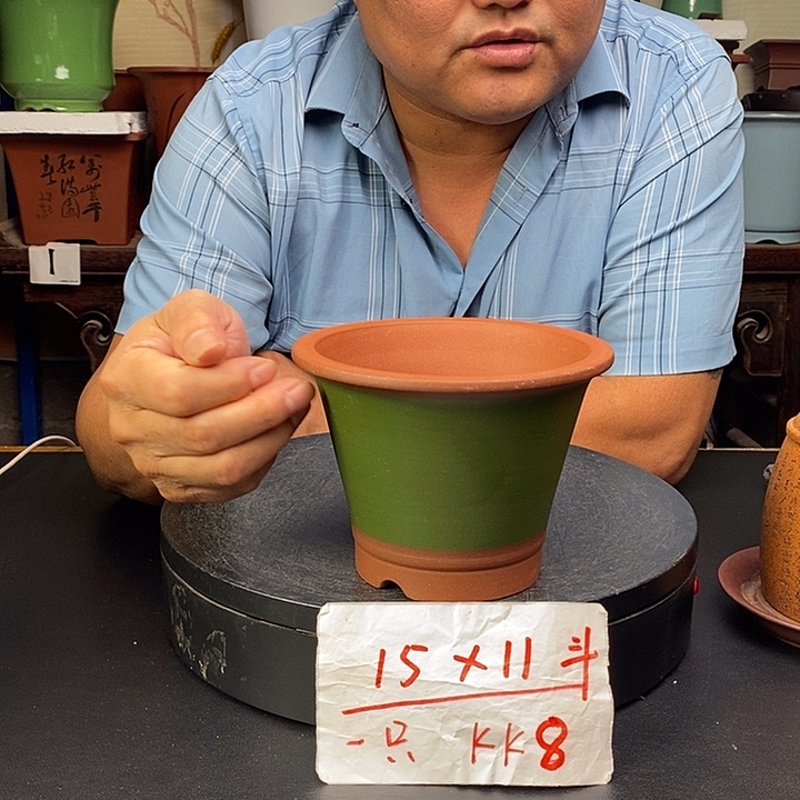 紫砂花盆货号一只KK8