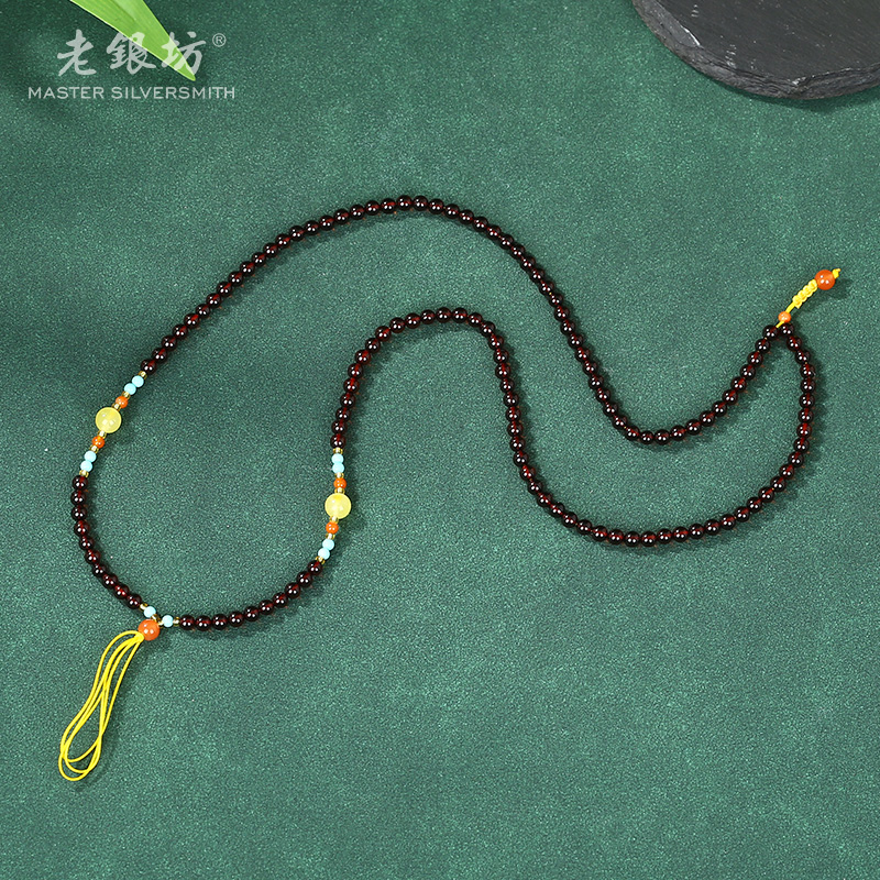 【老银坊】DIY蜜蜡血珀珠珠链 0021405