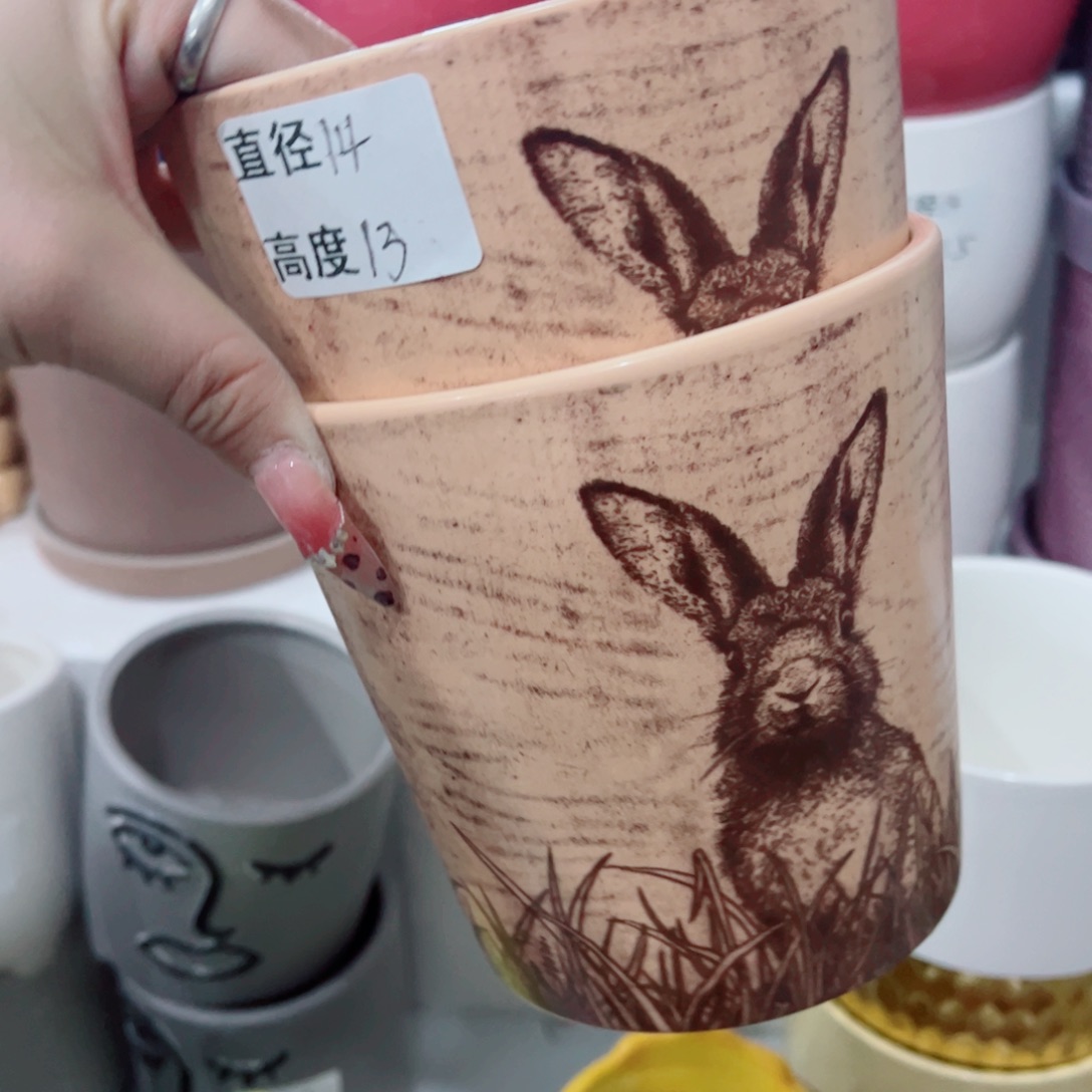 有孔，陶瓷花盆满10米包邮发货