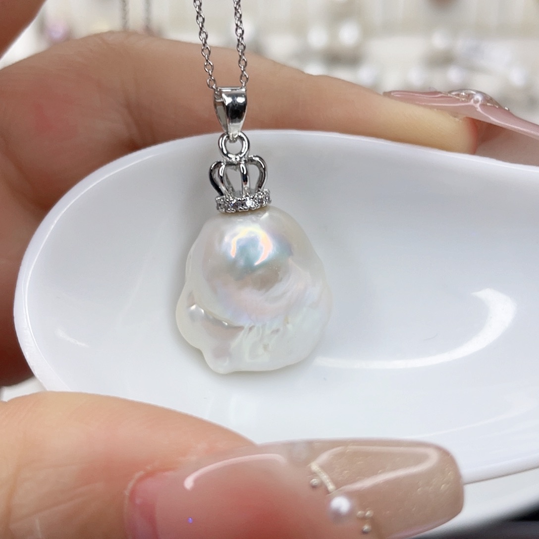 淡水珍珠未镶嵌吊坠(赠链)