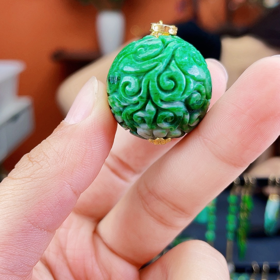 翡翠未镶嵌耳饰饰品