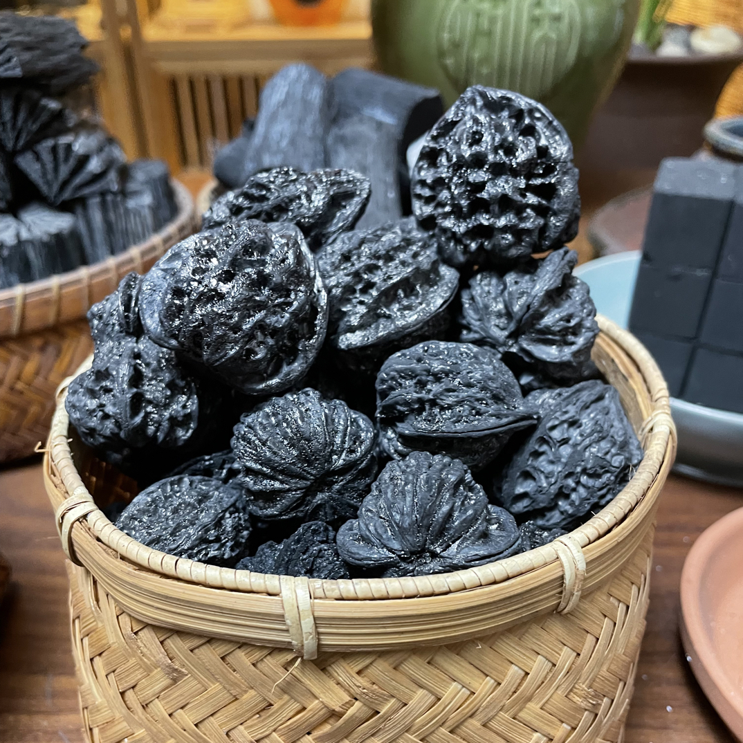 【煮茶专用炭】核桃碳文玩核桃炭果木橄榄炭乌榄碳无烟炭围炉炭烤肉
