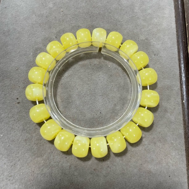 C333  老蜡卡1.2老型珠单圈手串