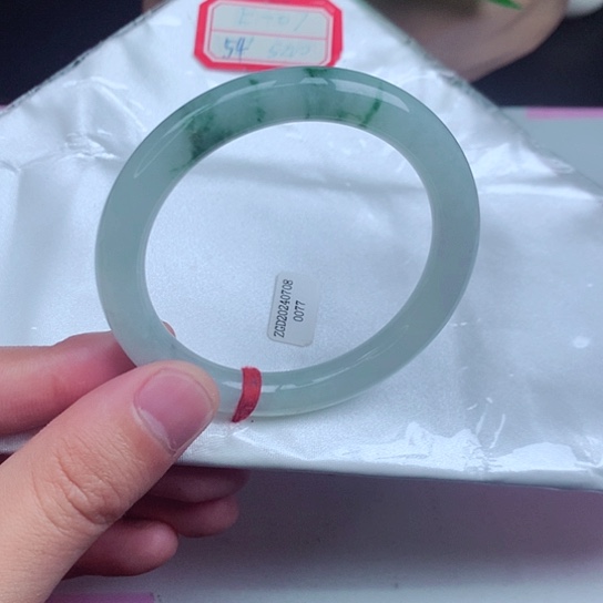 翡翠手镯未镶嵌圆条033