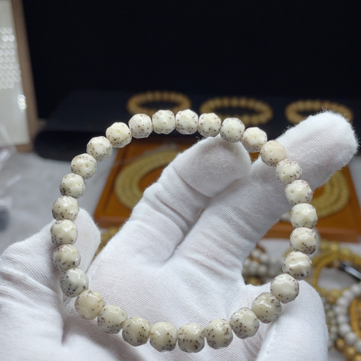 【闪购商品】星月菩提吊坠S级金款8改白冰糖玉化