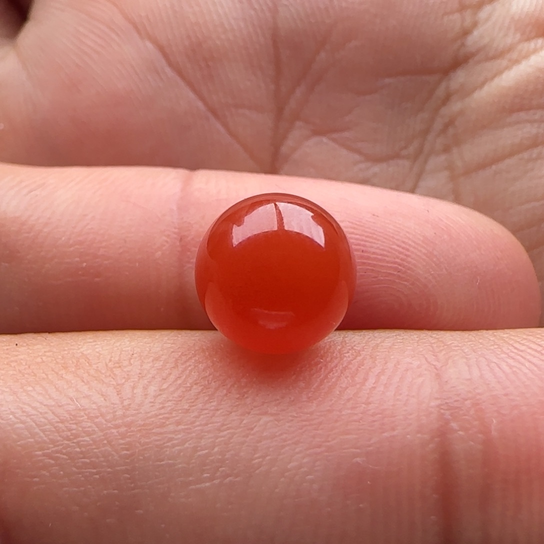 南红玛瑙圆珠8.2未镶嵌暖*