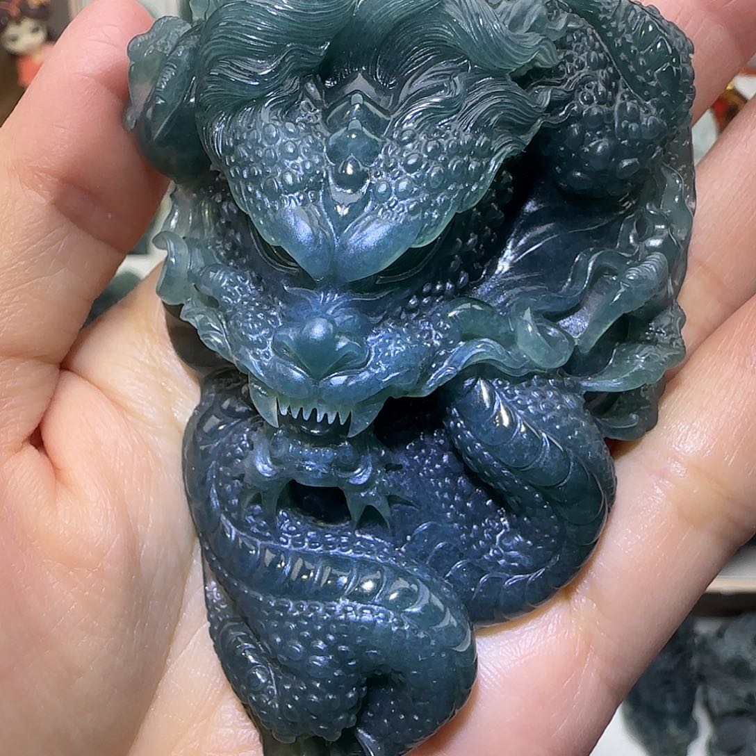 匠***站定制翡翠未镶嵌大威天龙翡翠定制