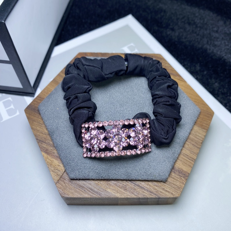 L297浅粉钻高弹力面膜发圈