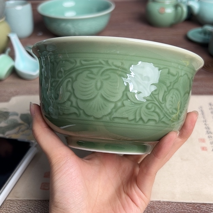 龙泉云间青瓷小米茶器